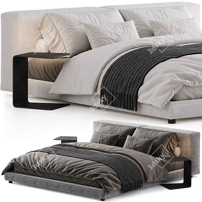 NeoWall Bed by Living Divani 3D model image 2