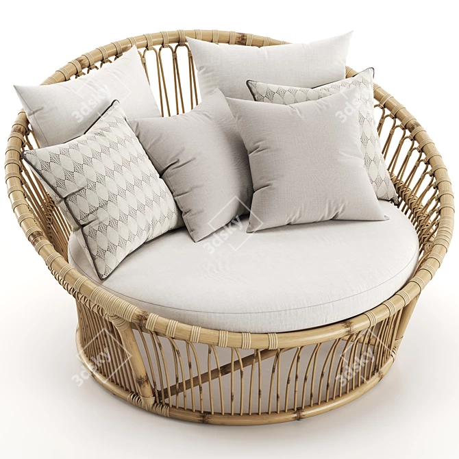 Cozy Nest Chair Retreat 3D model image 6