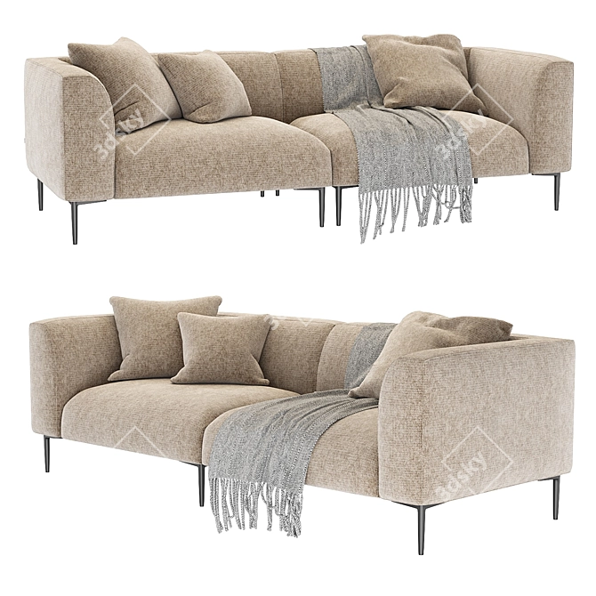 Eichholtz Firenze Fabric Sofa 3D model image 1