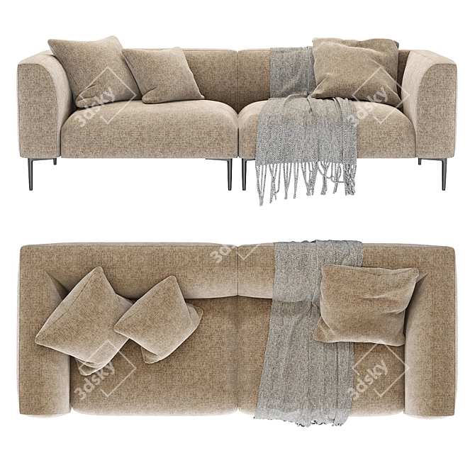 Eichholtz Firenze Fabric Sofa 3D model image 3