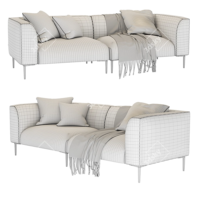 Eichholtz Firenze Fabric Sofa 3D model image 6