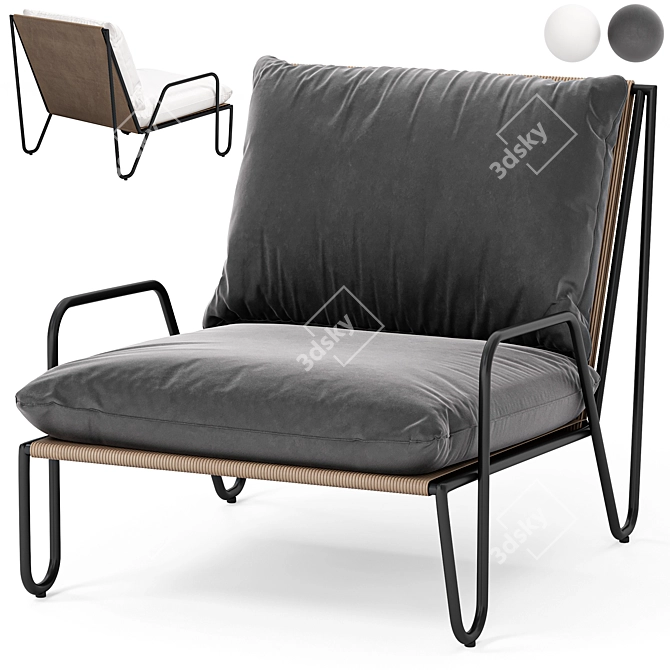 Coco Shore Outdoor Lounge Chair 3D model image 2