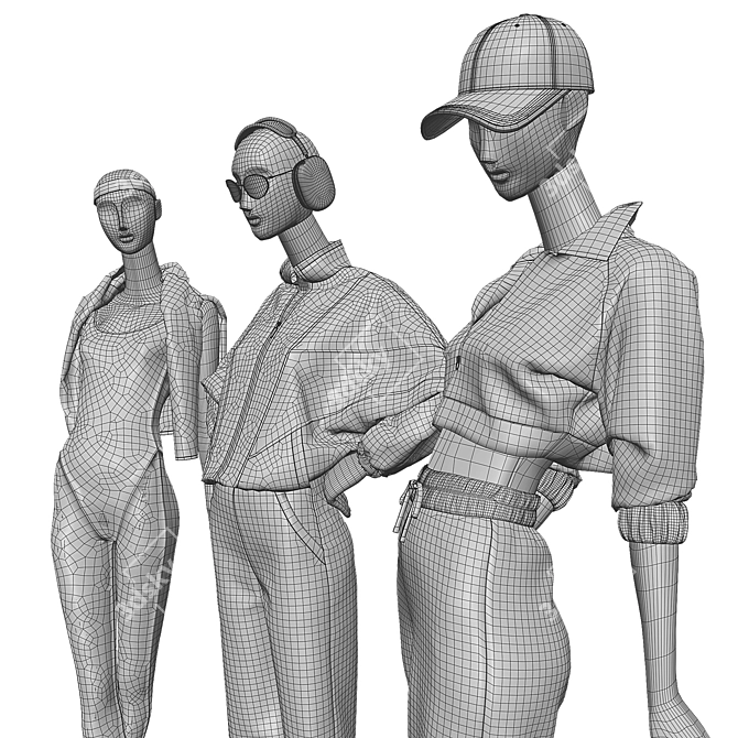 Juno Female Sports Mannequin Set 3D model image 4