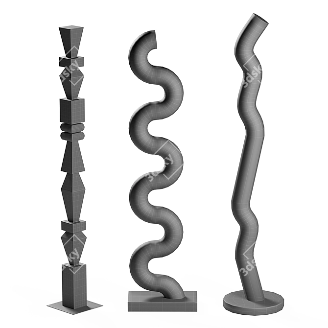  Totem Trio Set by Noir 3D model image 4