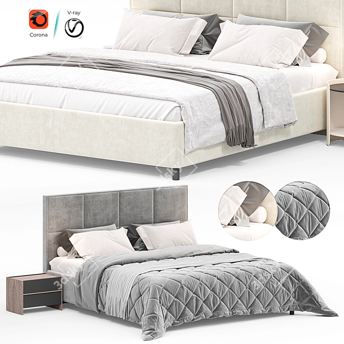 2015 Bed Linea Millimeters 3D 3D model image 1