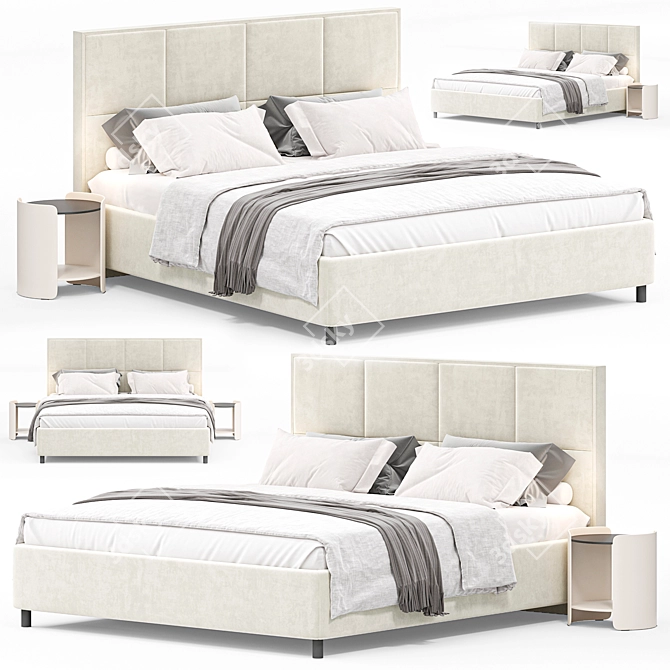 2015 Bed Linea Millimeters 3D 3D model image 2