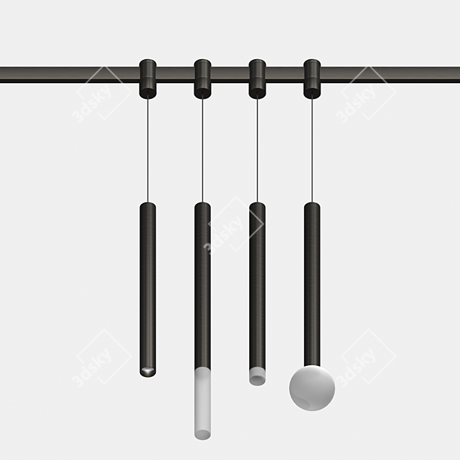 Auroom PDNT Track Light Fixture 3D model image 1