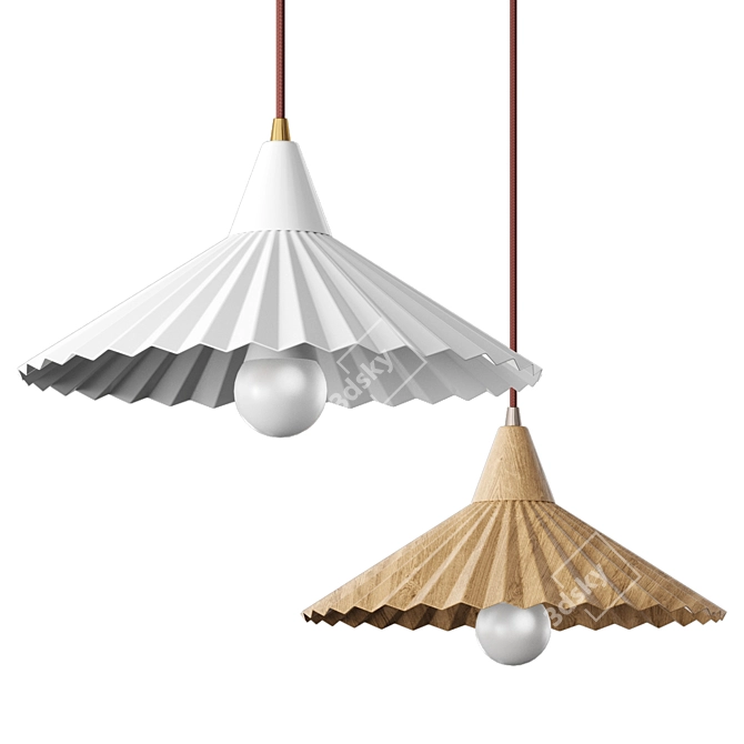 Emilian Conical Pendant Lamp 3D model image 1