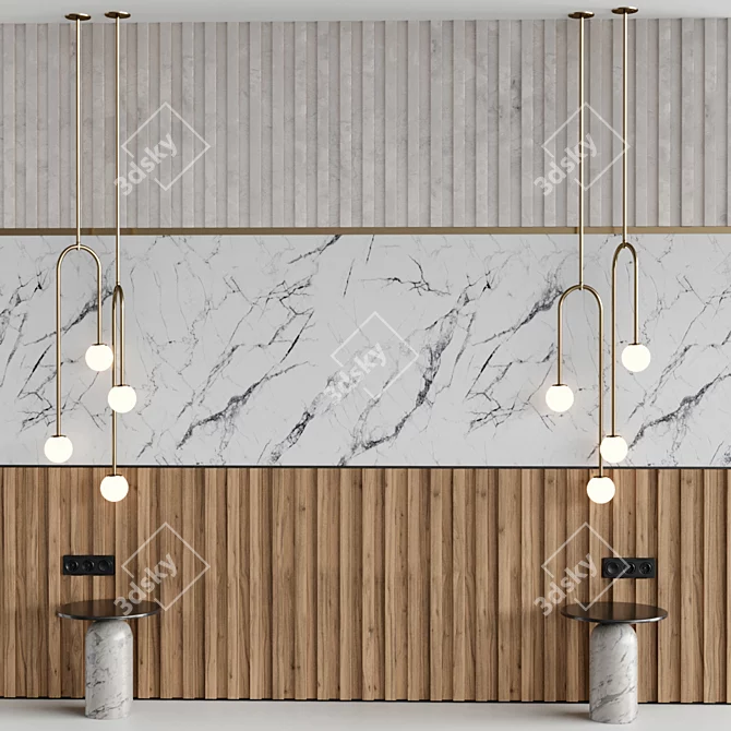 Customizable Decor Panels & Lighting 3D model image 1