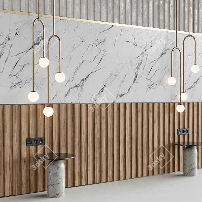 Customizable Decor Panels & Lighting 3D model image 3