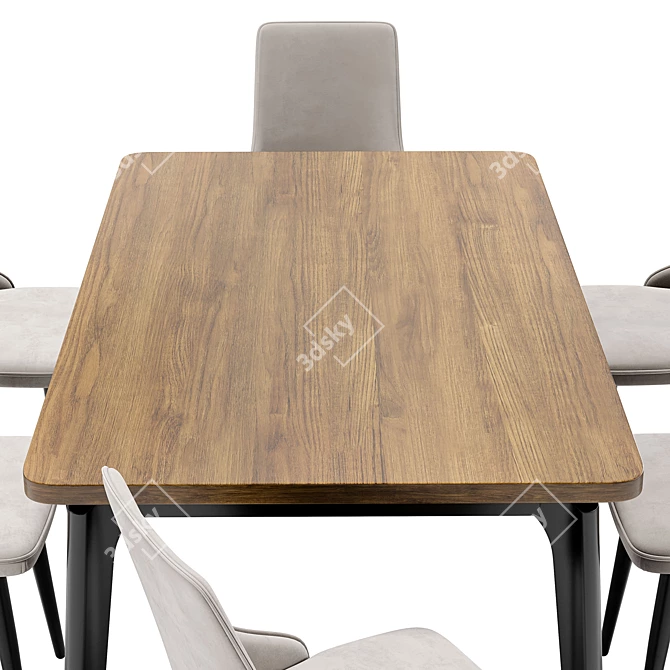 Baron Chair and Panama Table 3D model image 2