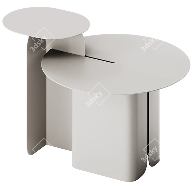 Modern Steel Hip Hop Tables 3D model image 2