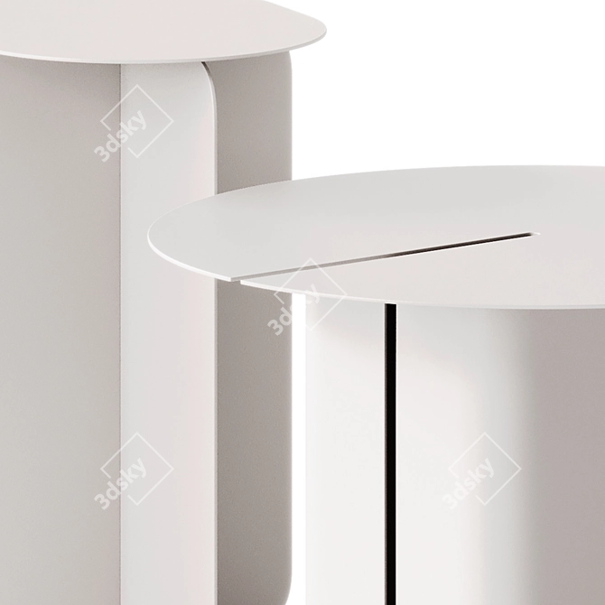 Modern Steel Hip Hop Tables 3D model image 5
