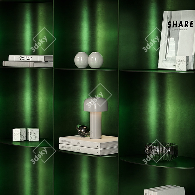 Designer Hanging Shelf Como 3D model image 6