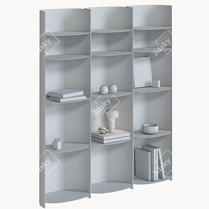 Designer Hanging Shelf Como 3D model image 7