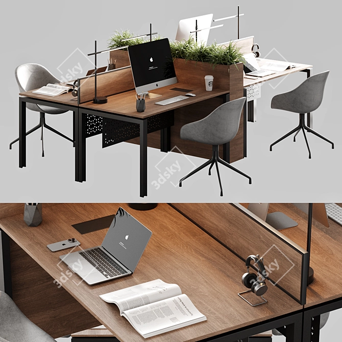 Domino Desk System Compact Solution 3D model image 2