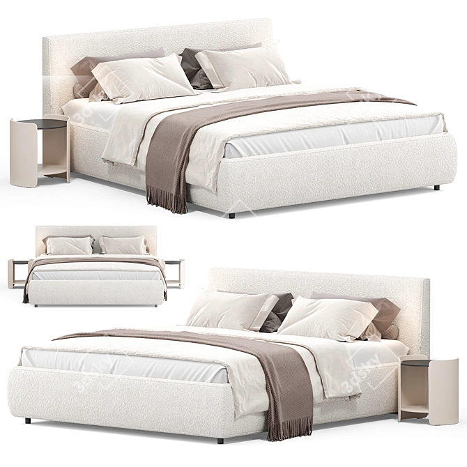 Luxury Ray Bed Flexteam Design 3D model image 2