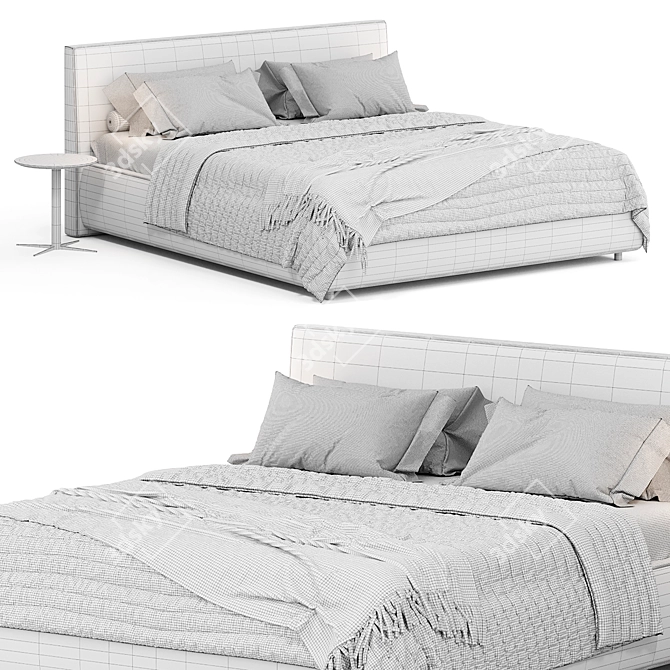 Luxury Ray Bed Flexteam Design 3D model image 7