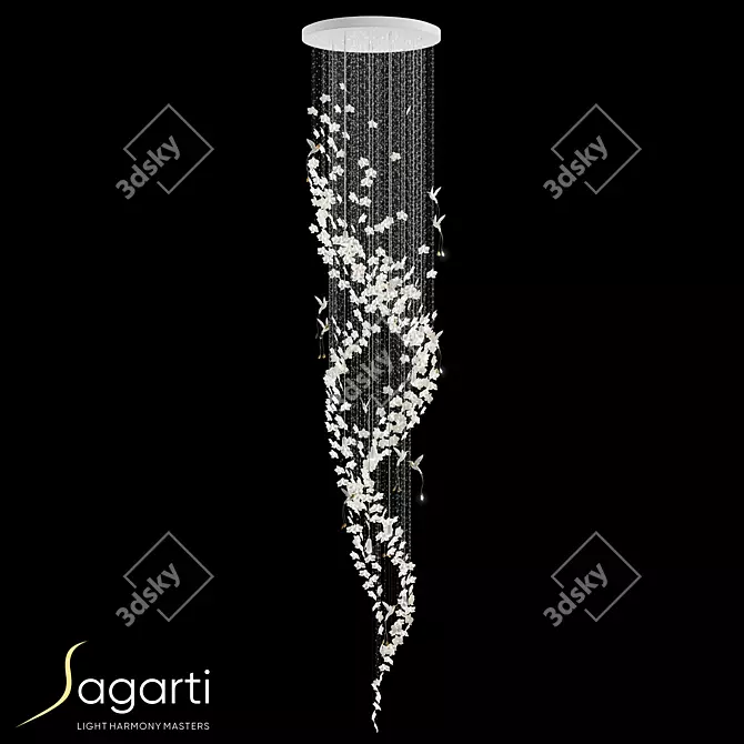 Elegance in Light Chandelier 3D model image 1