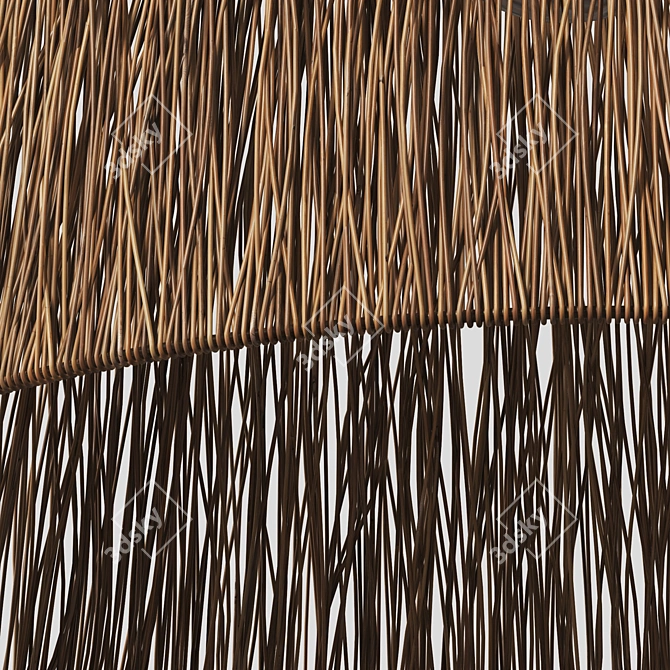 Handcrafted Wicker Lamp 3D Model 3D model image 3