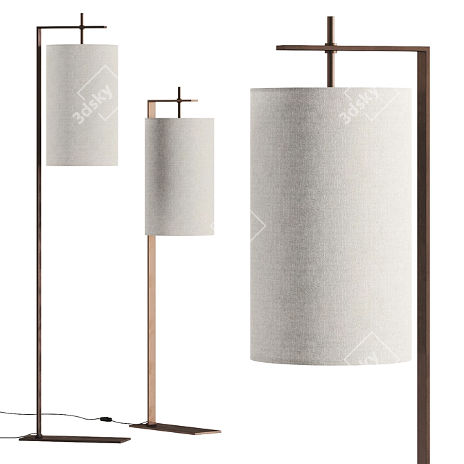 Contemporary Osaka Fl Floor Lamp 3D model image 2