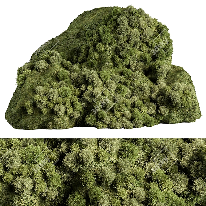 Nature's Embrace Ivy Stones 3D model image 1