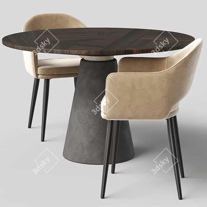 Customizable Chair Set "Magrib New 3D model image 2