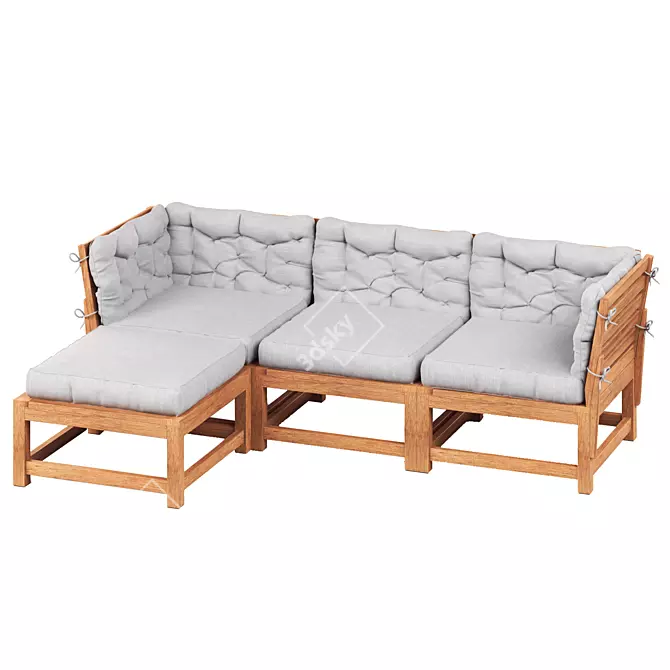 Outdoor Modular Sofa Set IKEA 3D model image 1
