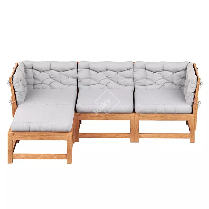 Outdoor Modular Sofa Set IKEA 3D model image 2