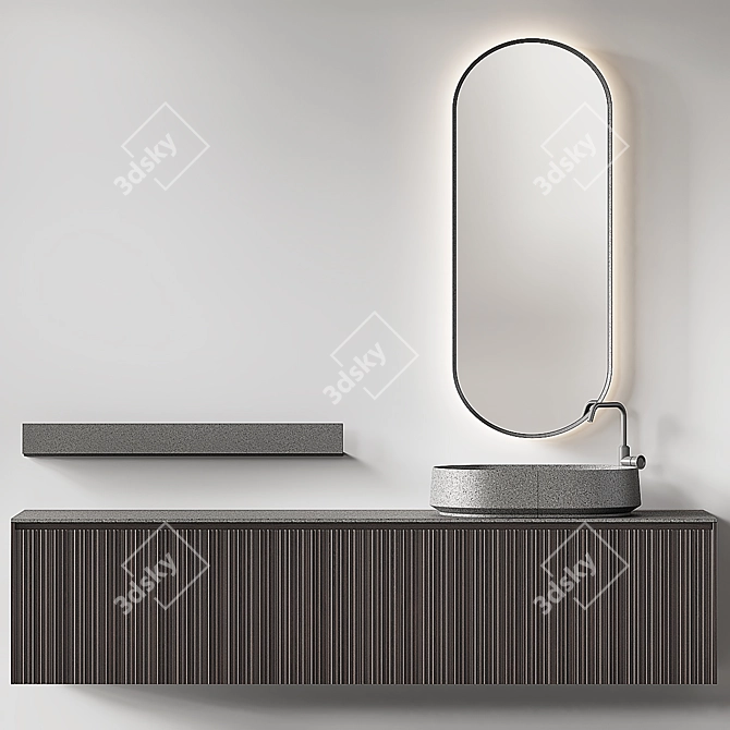Elegant Edone Vanity Set 3D model image 1