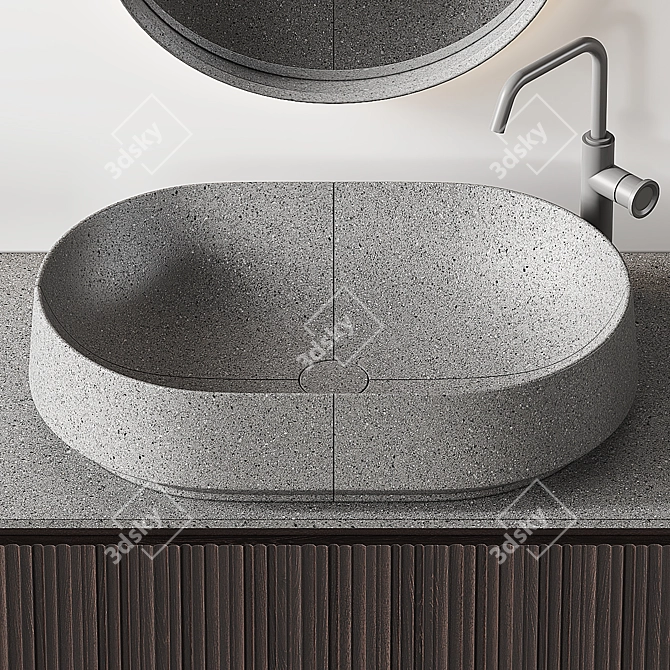Elegant Edone Vanity Set 3D model image 2