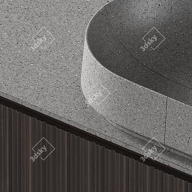Elegant Edone Vanity Set 3D model image 4