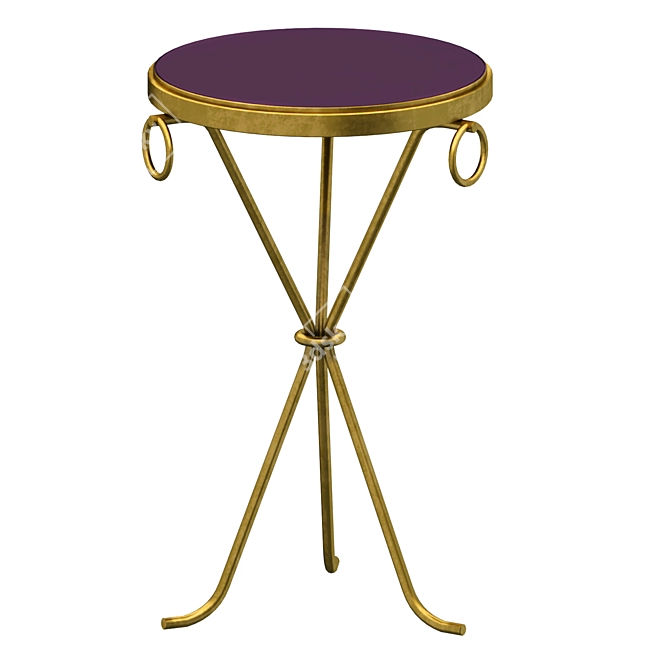 Brass Drinks Table by KRB 3D model image 1