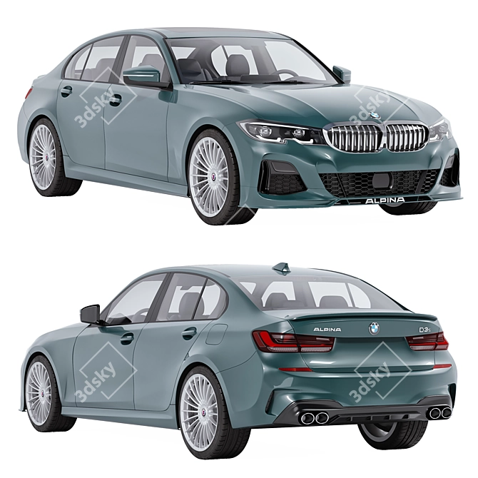 BMW Alpina D3 S 3D Model 3D model image 1