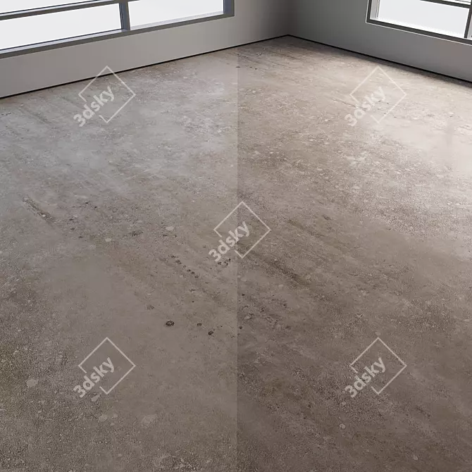 Polished Seamless Concrete Flooring 3D model image 4