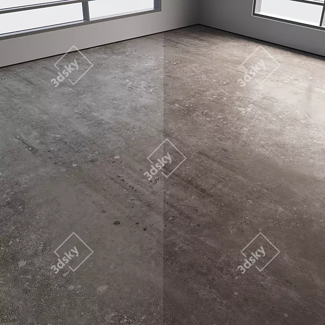 Polished Seamless Concrete Flooring 3D model image 5