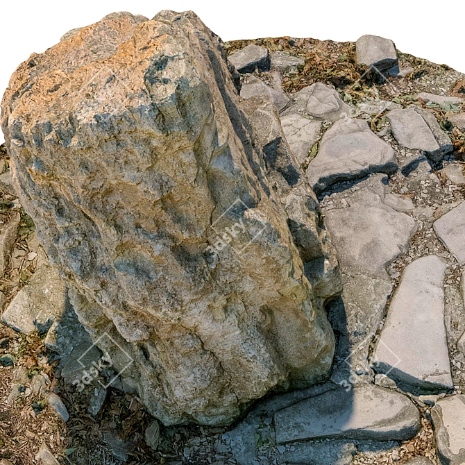 Stone Sculpture 3D Model Kit 3D model image 4