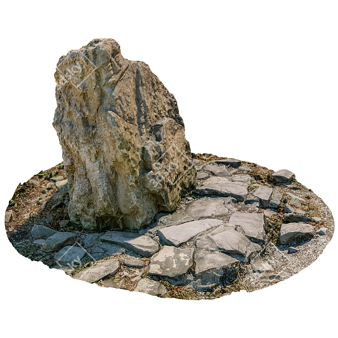 Stone Sculpture 3D Model Kit 3D model image 5