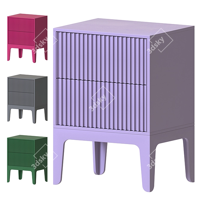 Modern Flow Side Table 3D model image 1