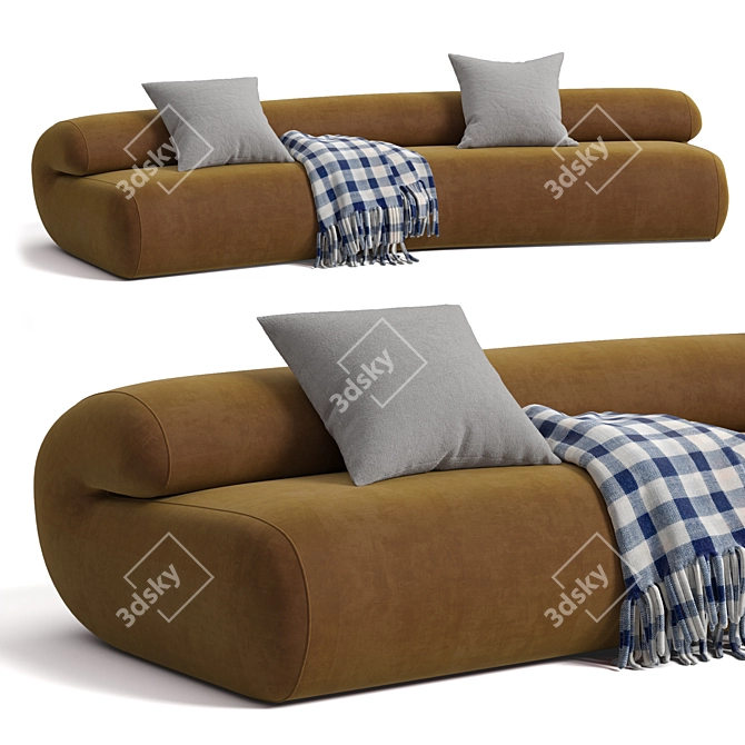 Modern Strata Sofa 3D Model 3D model image 2