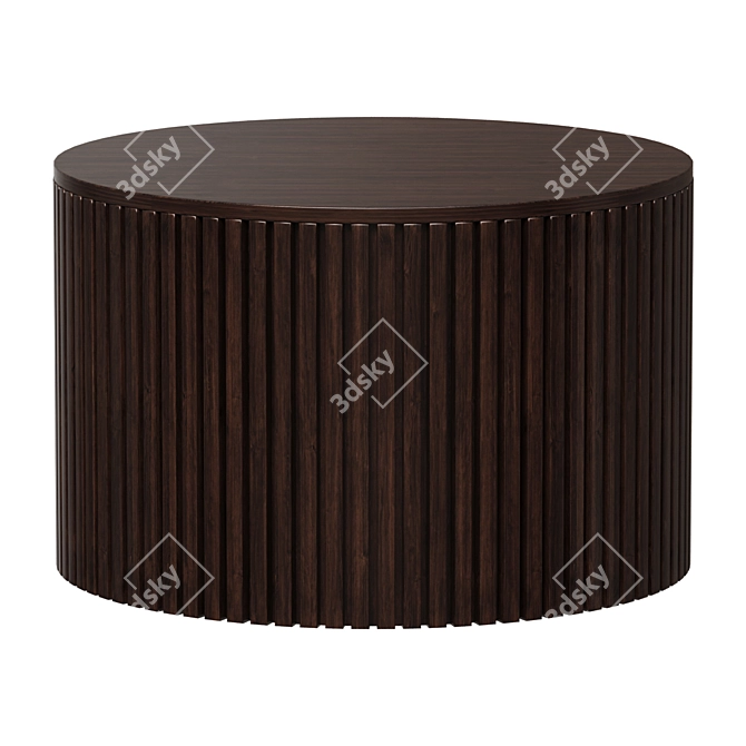 Mahogany Roller Max Coffee Table 3D model image 1