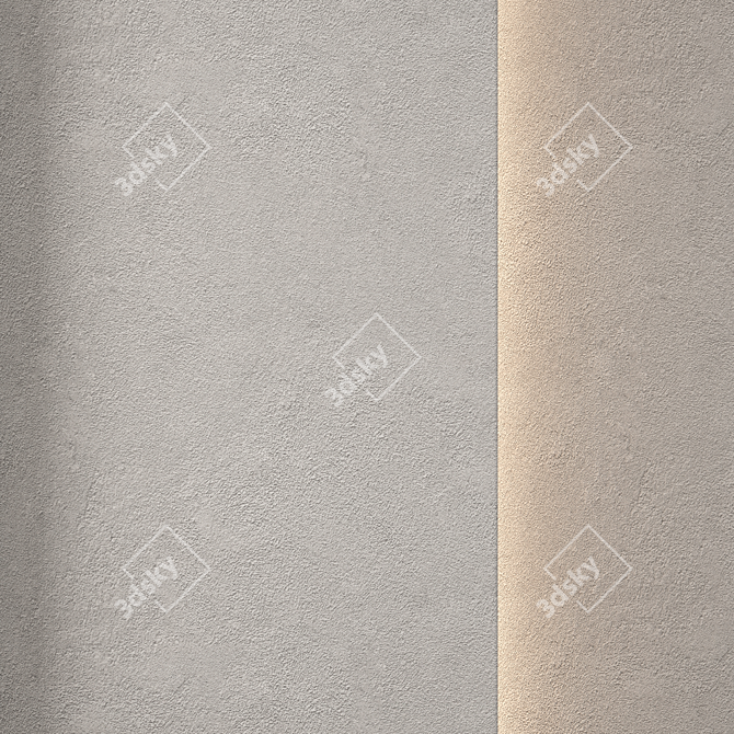 PBR Textured Concrete Plaster Material 3D model image 1