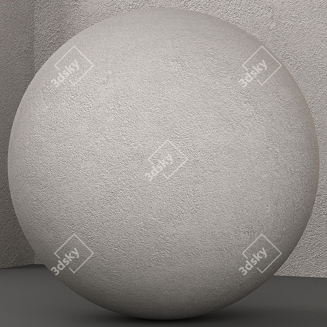 PBR Textured Concrete Plaster Material 3D model image 3