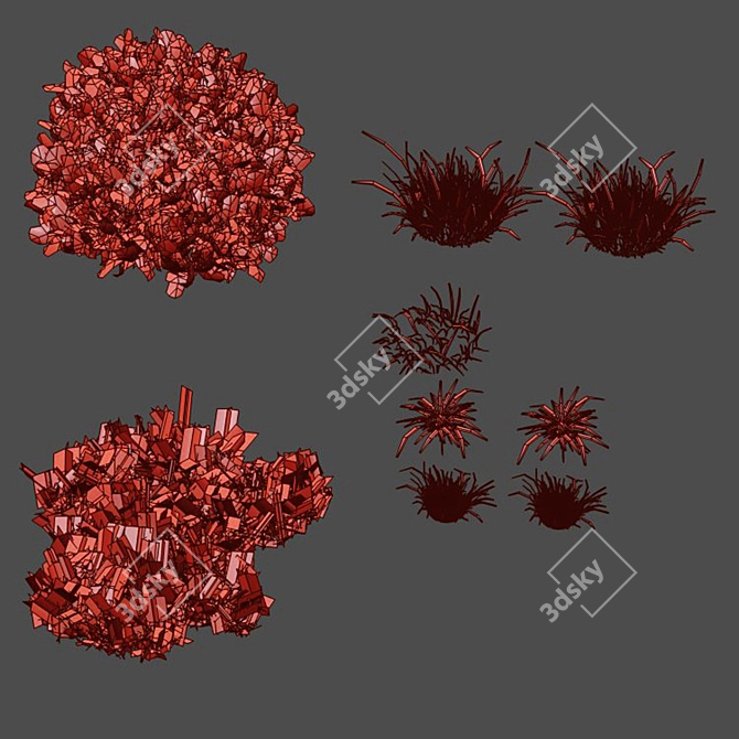 Field Meadow Scene with Scatter 3D model image 4