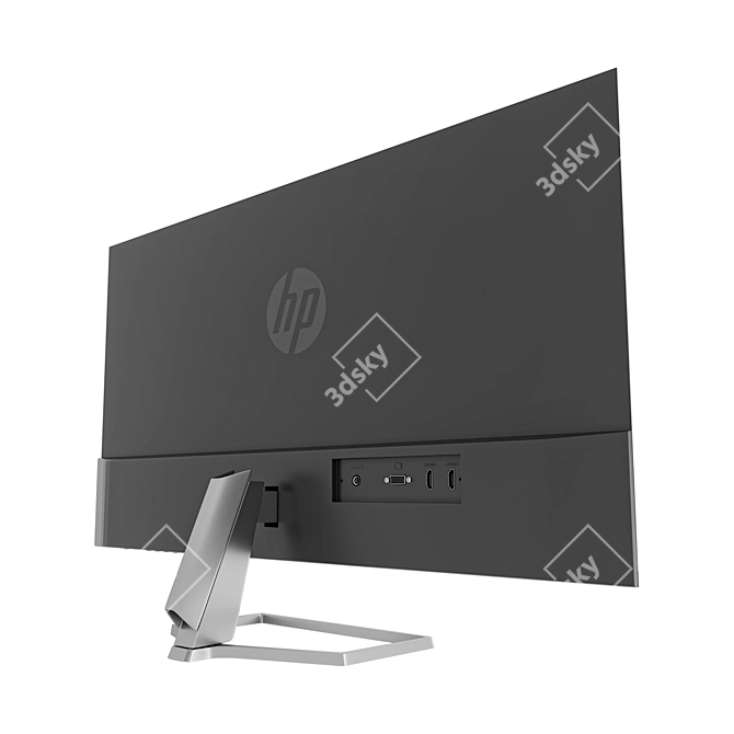 Sleek HP M27f 3D Monitor 3D model image 4