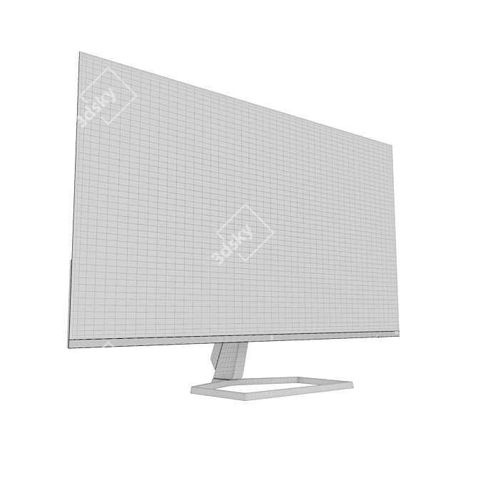 Sleek HP M27f 3D Monitor 3D model image 6