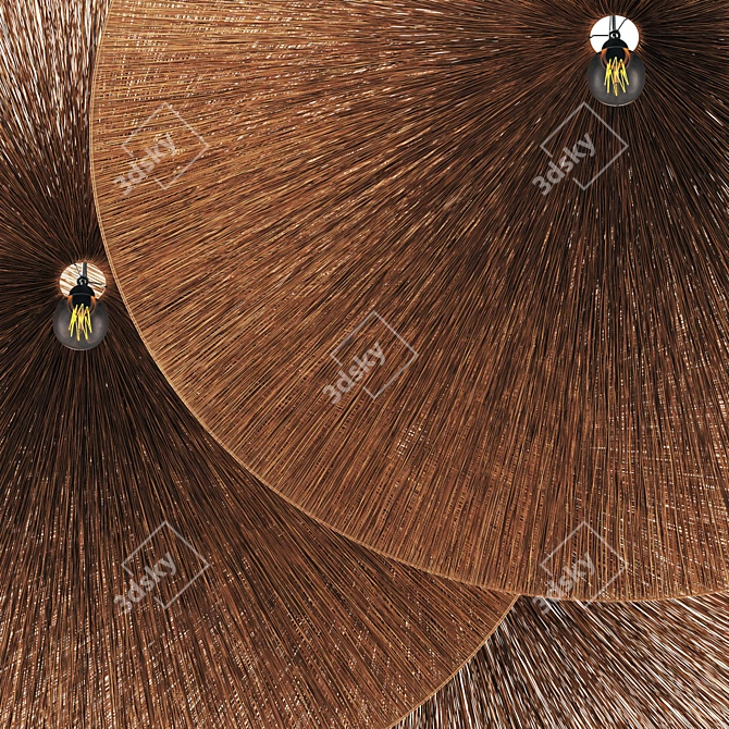  Wicker Lamp 3D Model Kit 3D model image 4