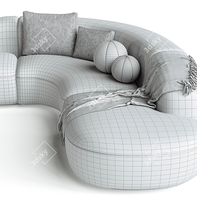 Eichholtz Bjorn Boucle Sand Sofa 3D model image 3
