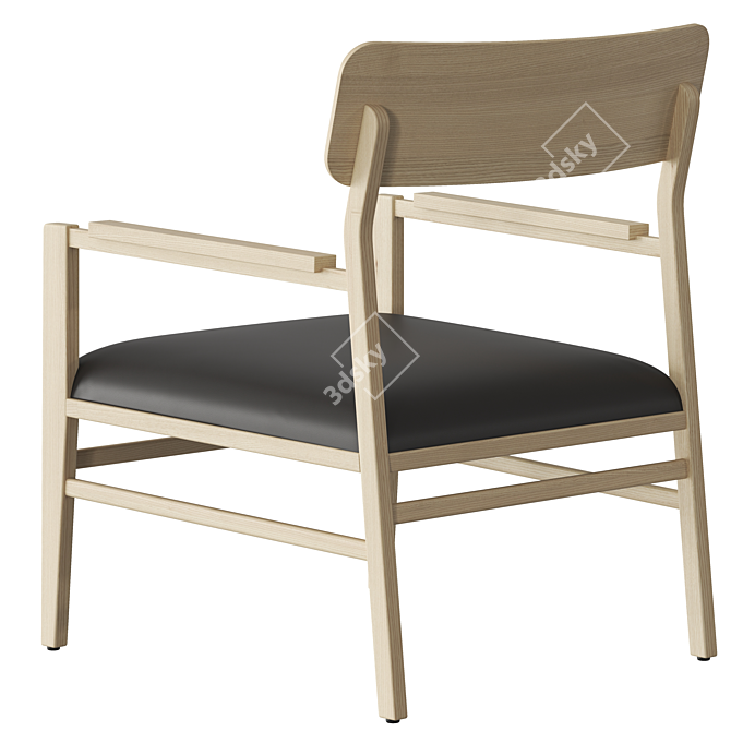 Stylish Athens Lounge Chair 3D model image 2