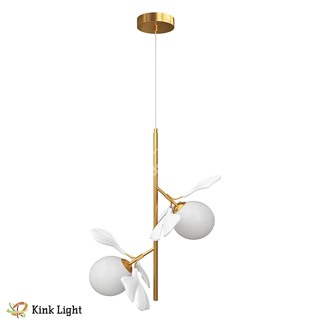 Scandinavian Asta Gold Pendant 3D model image 1